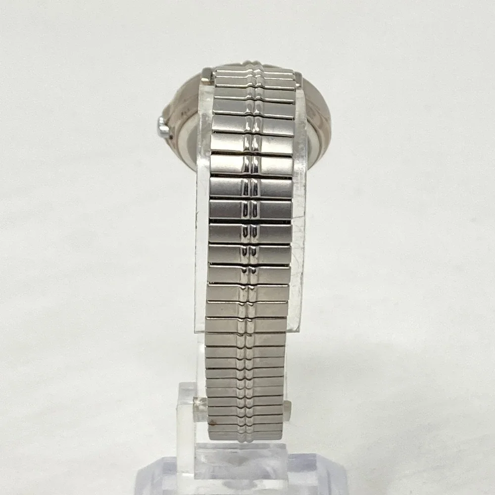 Carriage Timex Watch Women 26mm Silver Tone NO INDIGLO Matte New Batter SMALL 6